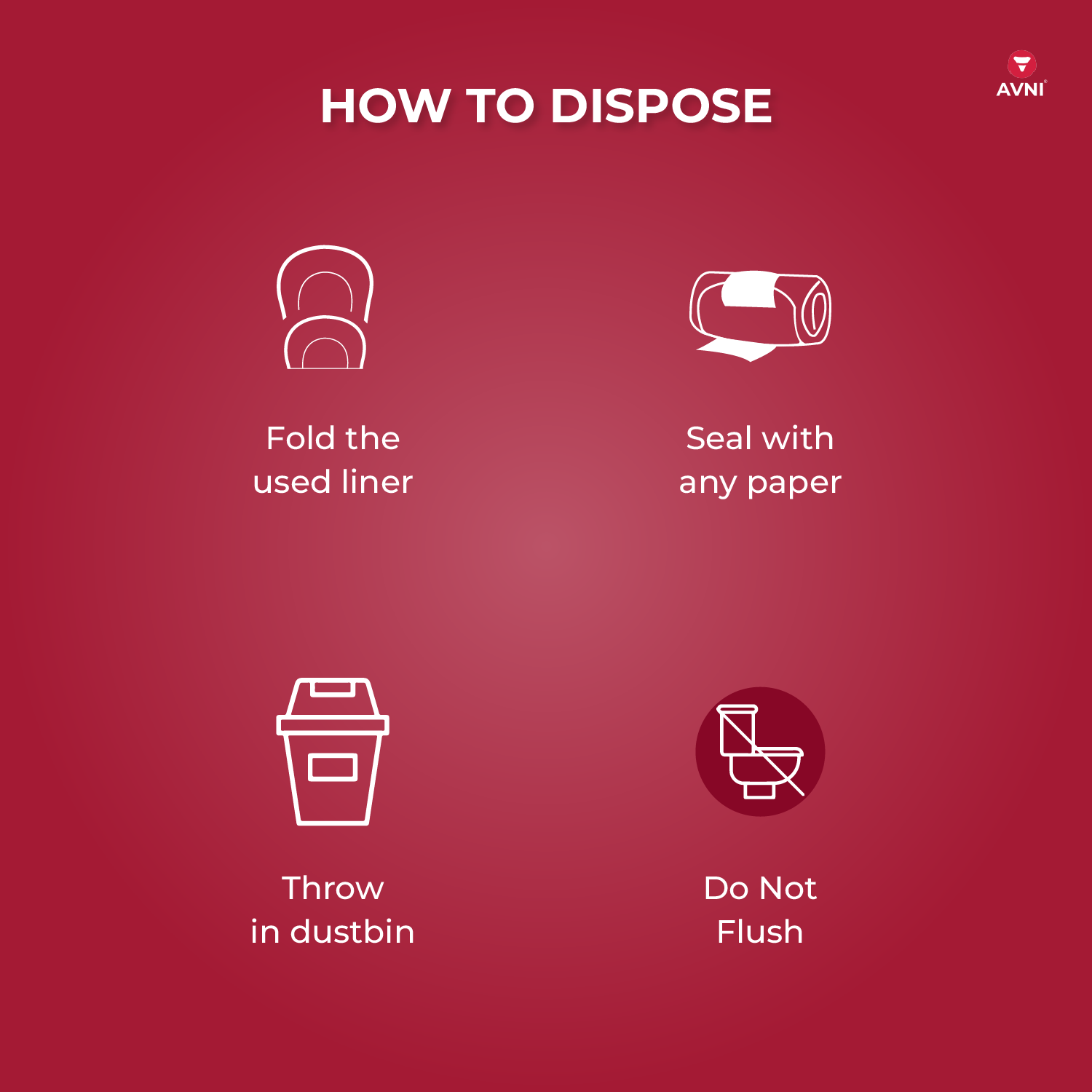 Avni Wellness Cotton Panty Liners Direction to dispose