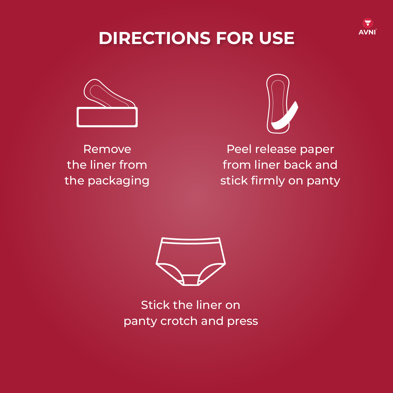 Avni Wellness Cotton Panty Liners Direction to use