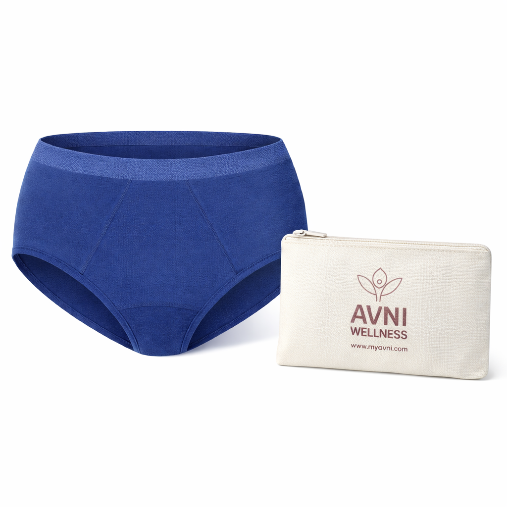Avni Wellness Reusable Period Panty Blue with Pouch