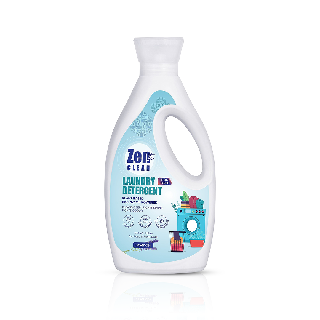 Avni Wellness Eco-friendly Zenti clean detergent for laundry – non-toxic, bioenzyme-powered liquid with stain and odour-fighting formula.