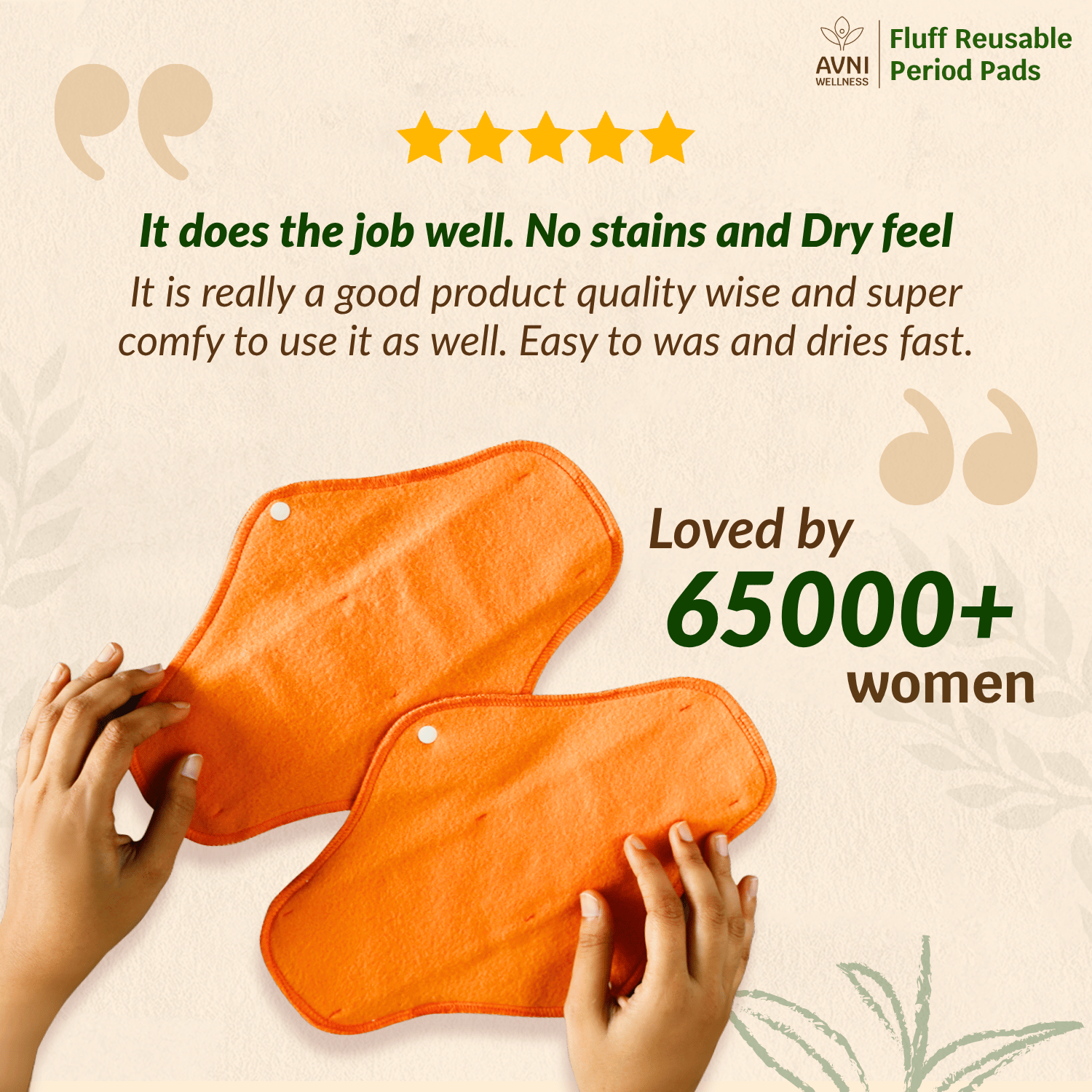 Fluff Reusable Sanitary Pads Avni Wellness Loved by 65000+ Women