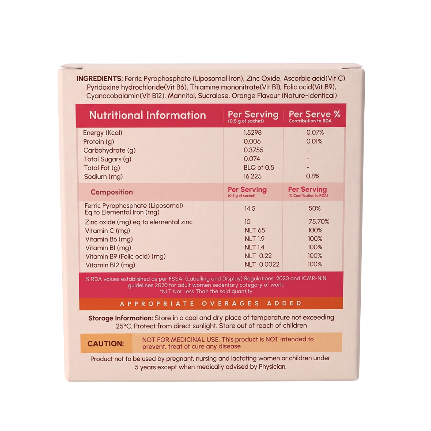 Iron Replenish, Melt-in-Mouth, 15 sachets of 0.5 g each