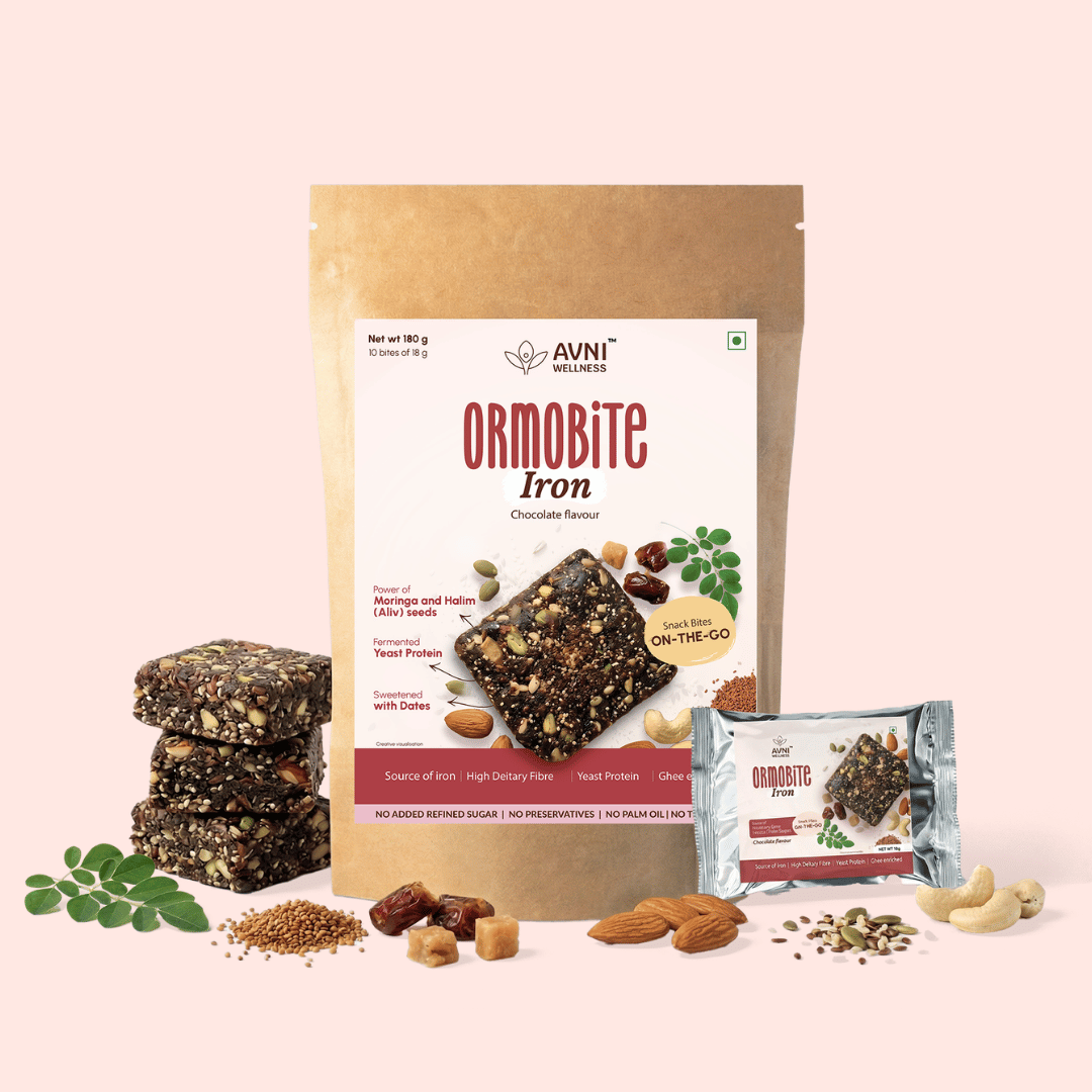 ORMOBITE Iron Boost Snack Bites - 10 bites (18 g each) - BUY3@999