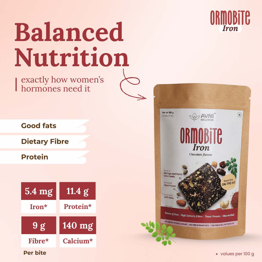 ORMOBITE Iron Boost Snack Bites - 10 bites (18 g each) - BUY3@999