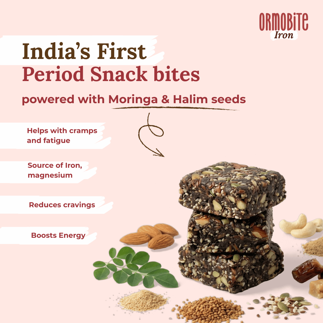 Ormobite Iron snack food Avni Wellness Period snack bites