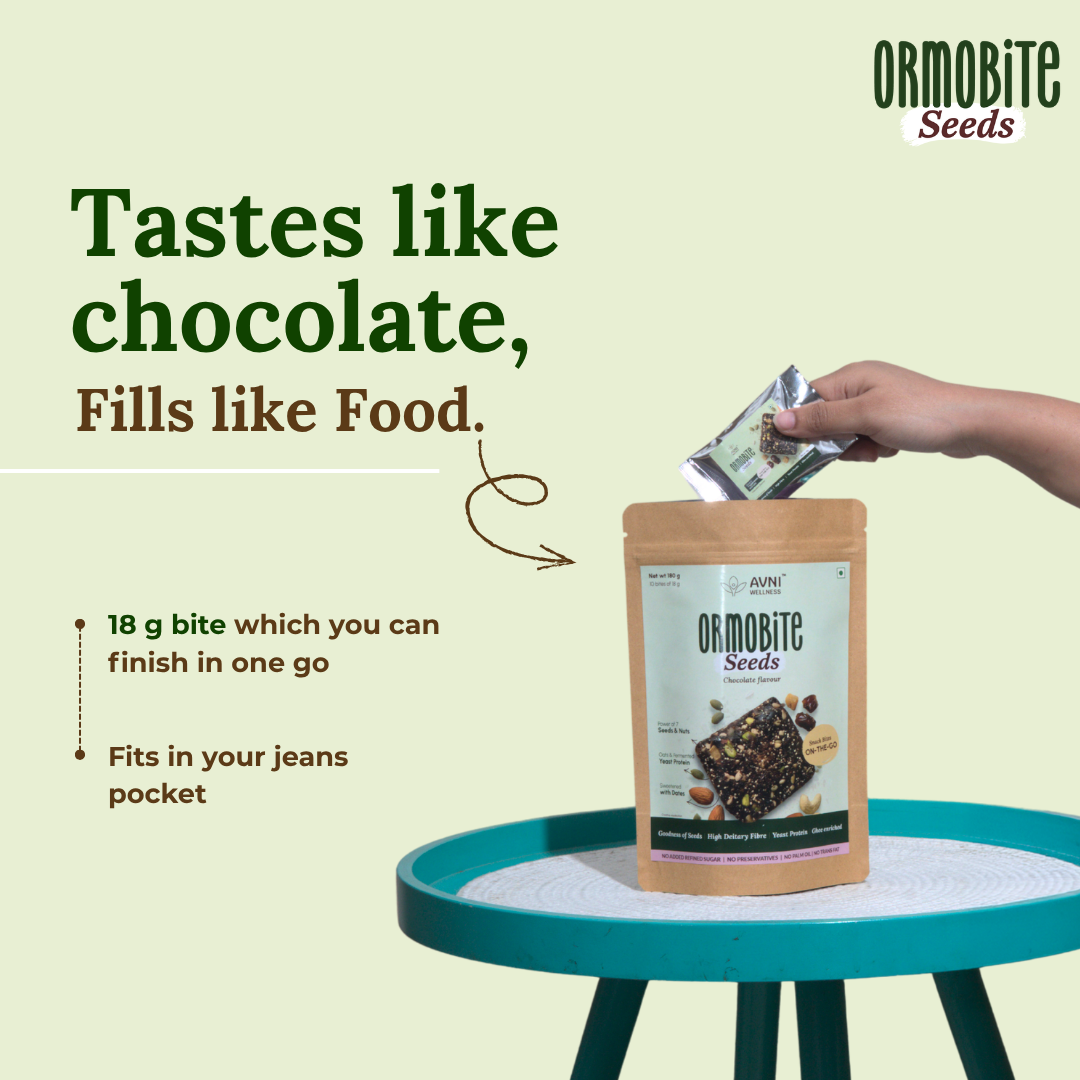 Ormobite Seed Snack Bite Avni Wellness - Tastes like chocolate
