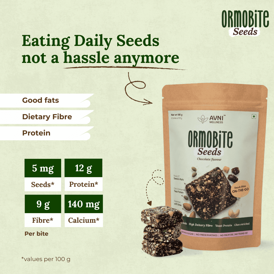 Ormobite Seed Snack Bite Avni Wellness Daily Nutrition