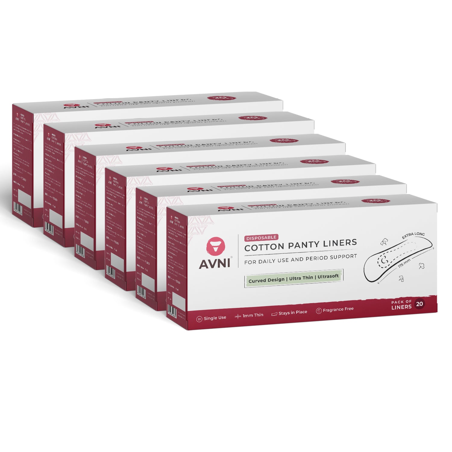 Panty Liners - Disposable Cotton (120 liners)