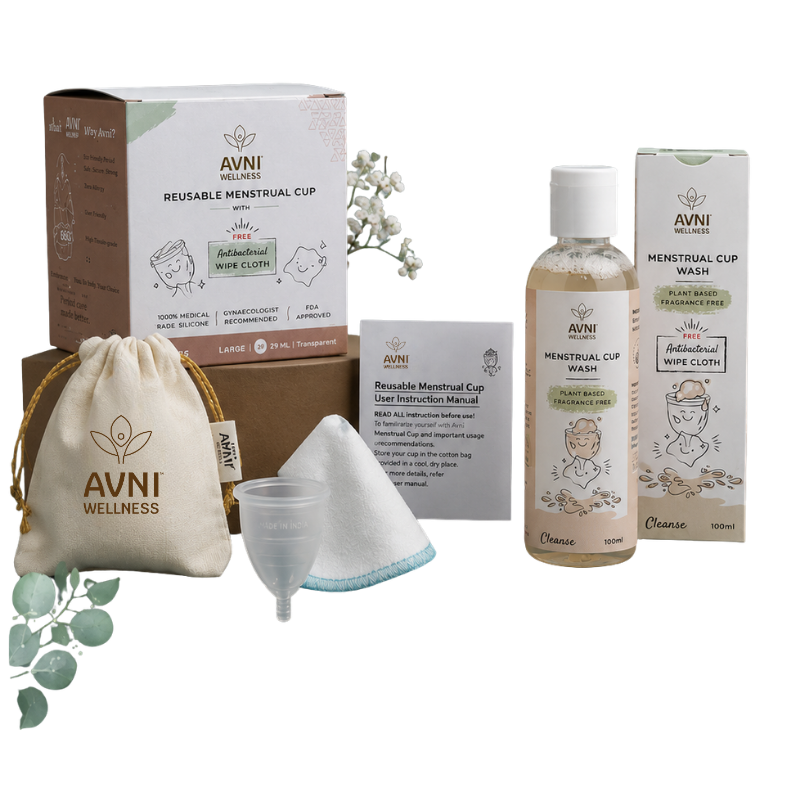 Menstrual Cup + Wash (Cleaner) - Biotested Menstrual Cup