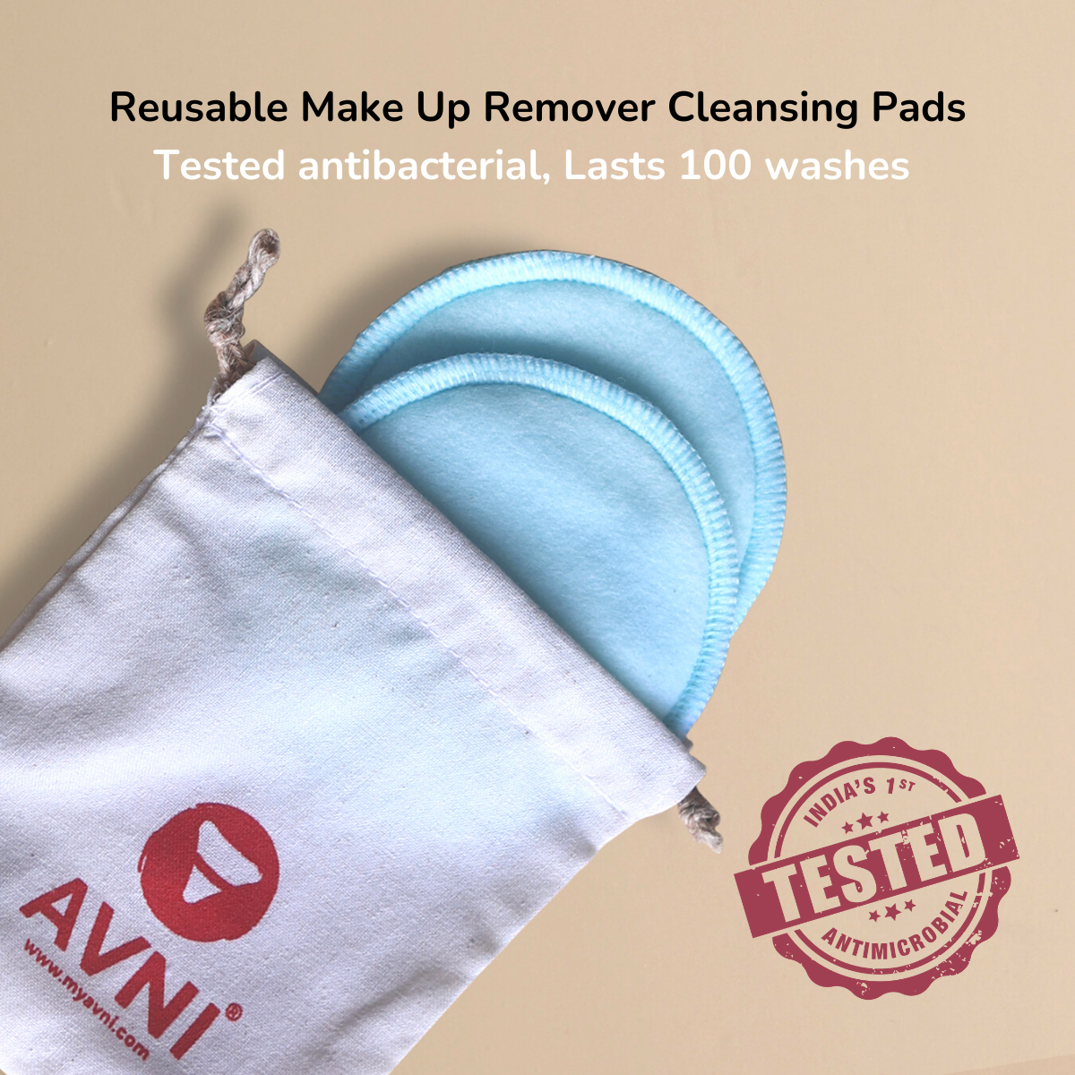 Reusable Makeup Remover Cleansing Pads, Antibacterial