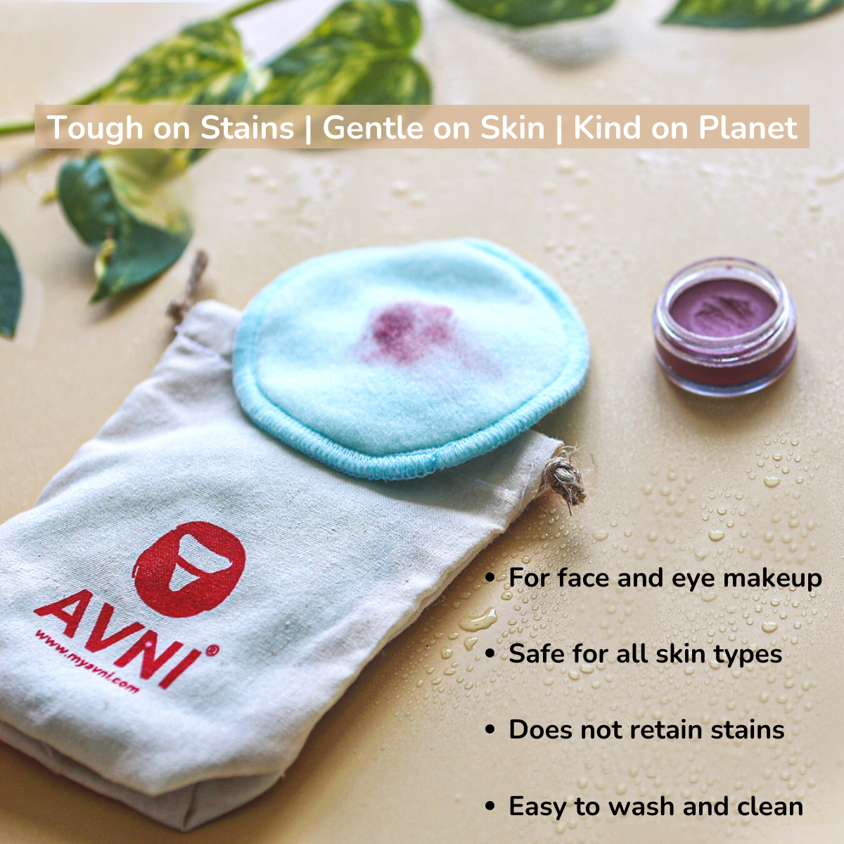 Reusable Makeup Remover Cleansing Pads, Antibacterial
