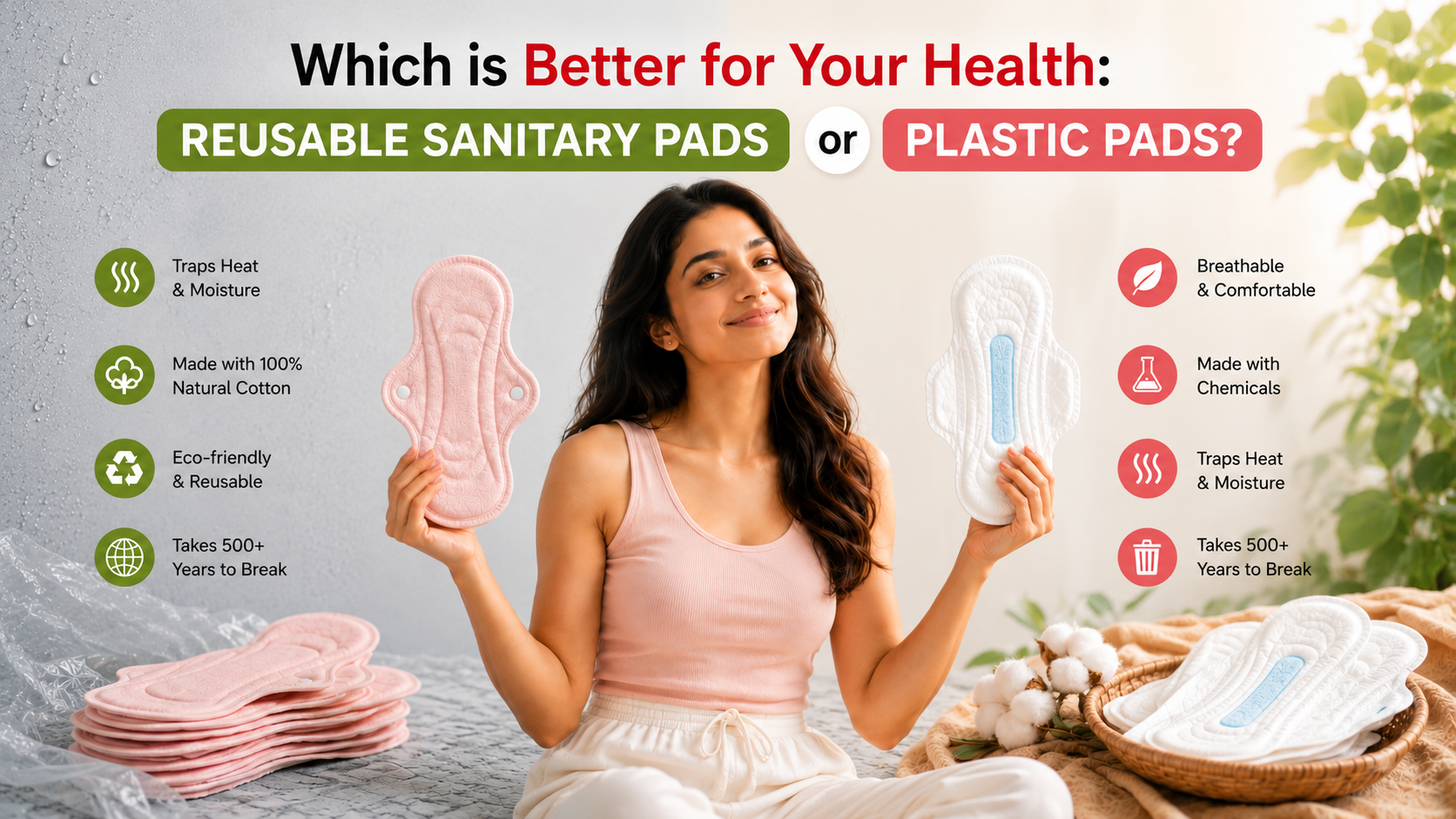 sanitary pads vs Plastic pads 