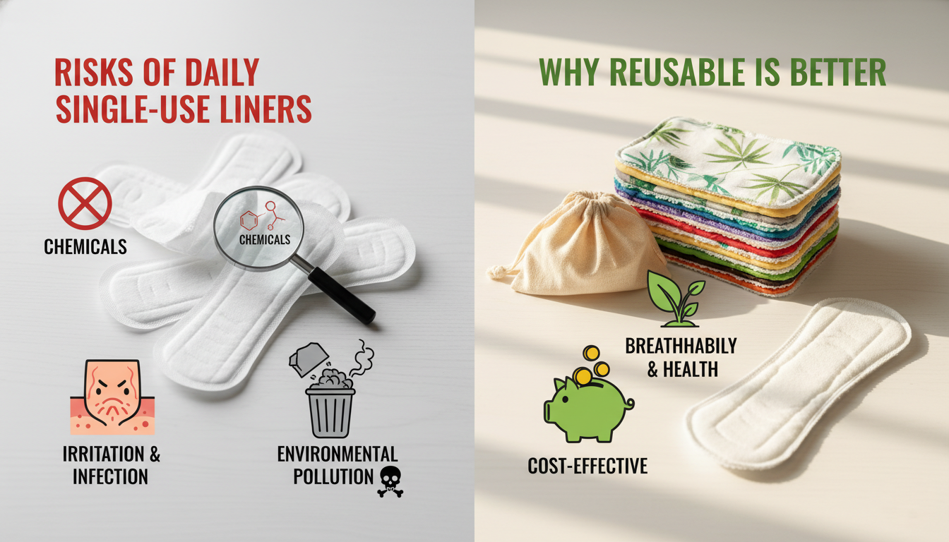 Risks of Using Single-Use Panty Liners Every Day (And Why Reusable Liners Are Better)