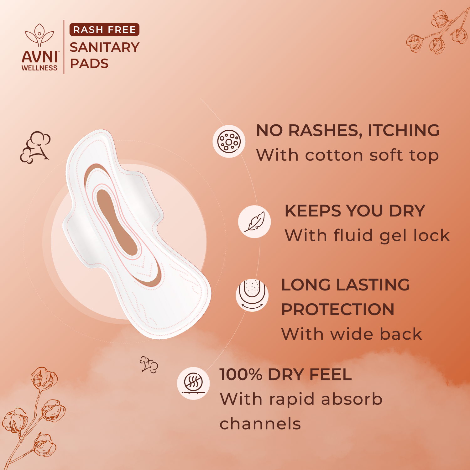 Rashfree, Ultra-thin Sanitary Pads