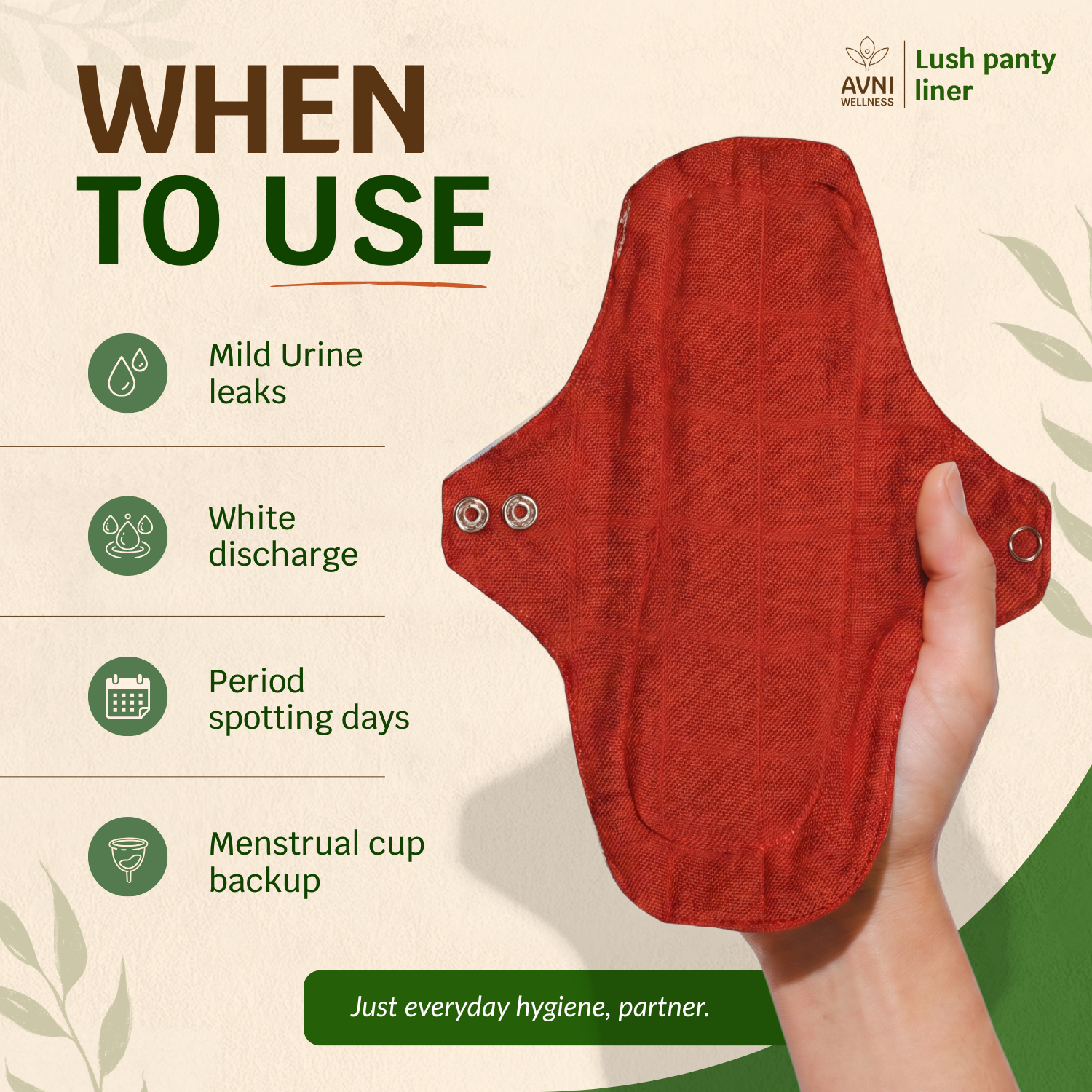 Lush Reusable Panty Liners - Non Disposable Panty Liners
