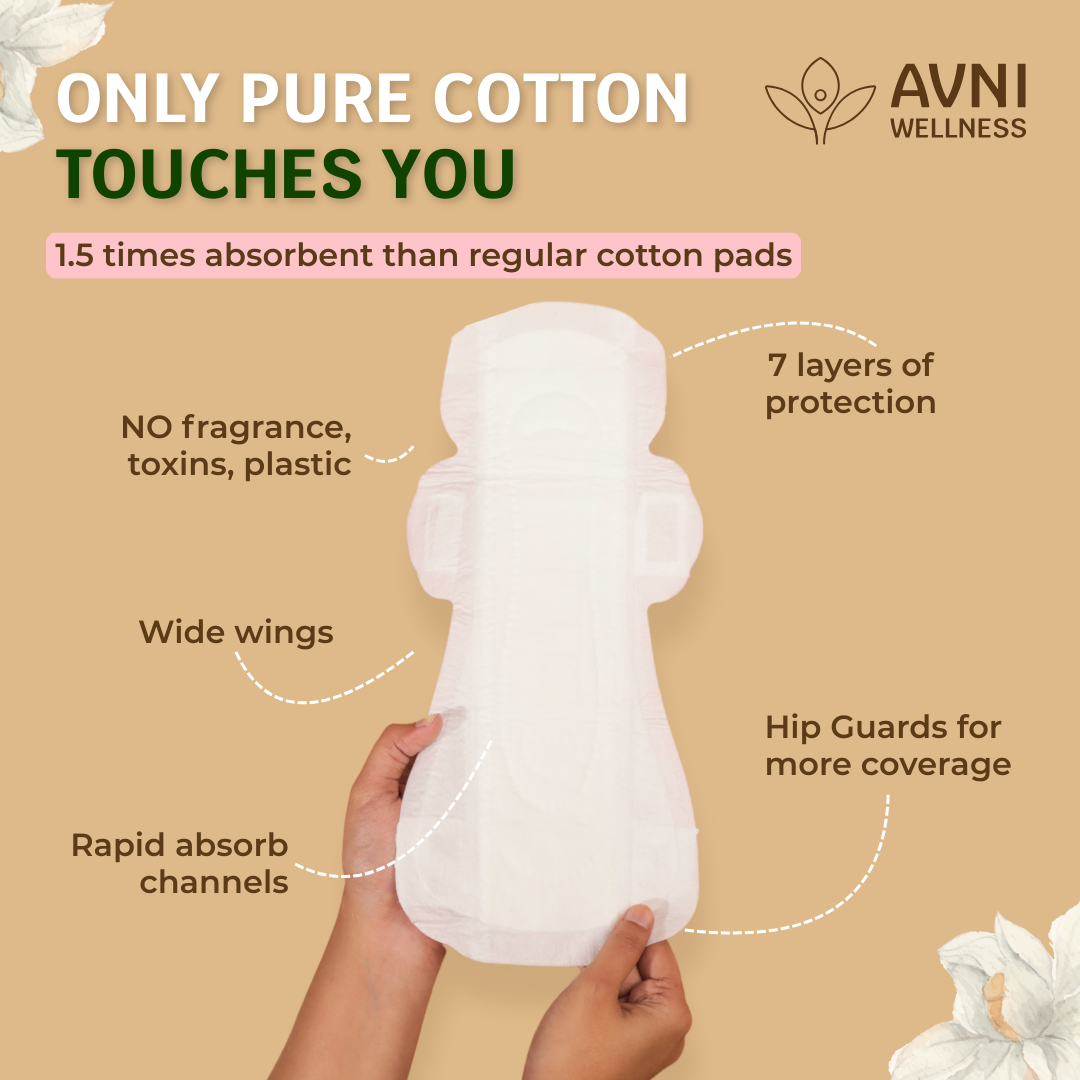 Avni Wellness Rashfree Sanitary Pad Cotton Rashfree Pads