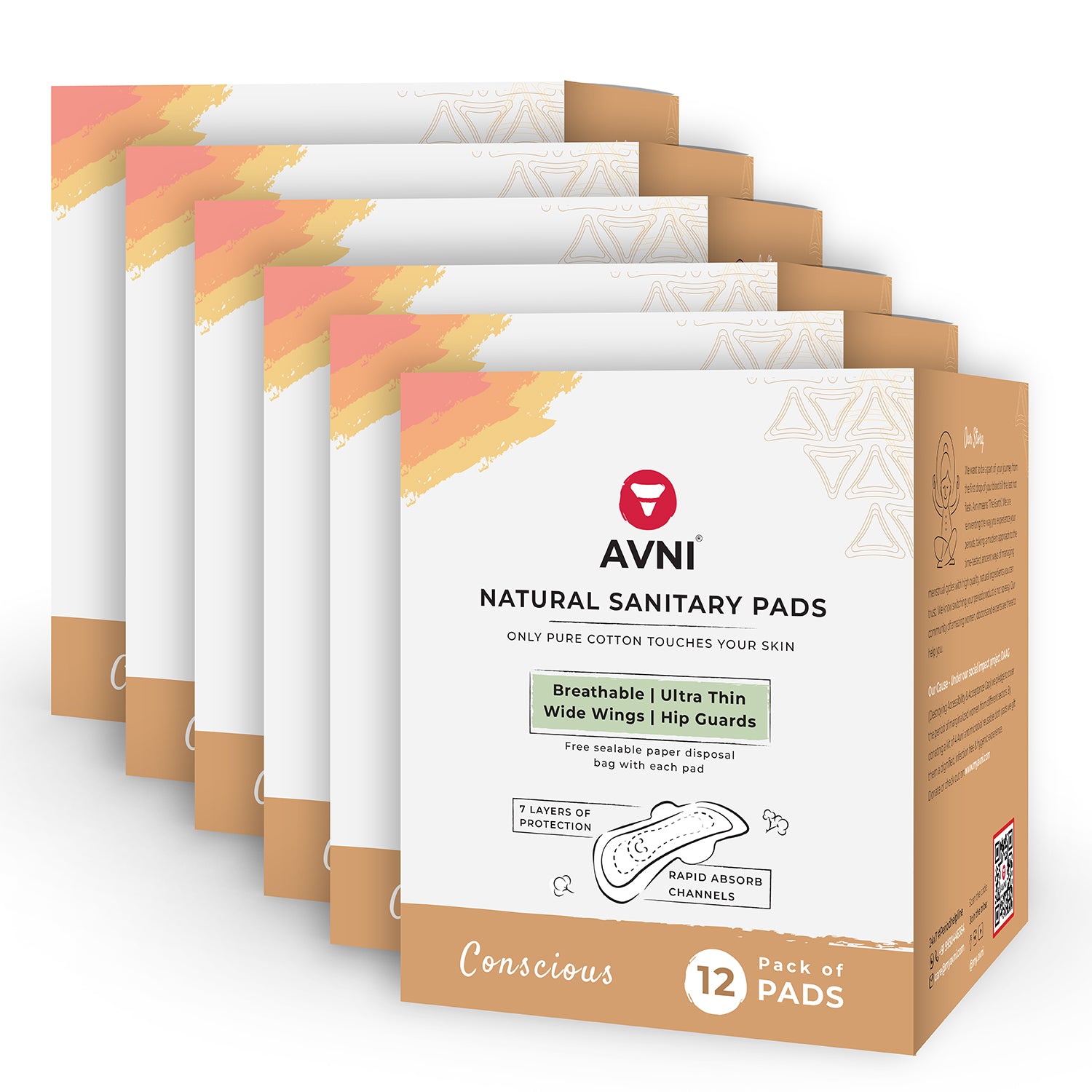 Avni Wellness Rashfree sanitary pads - Pack of 72 Pads