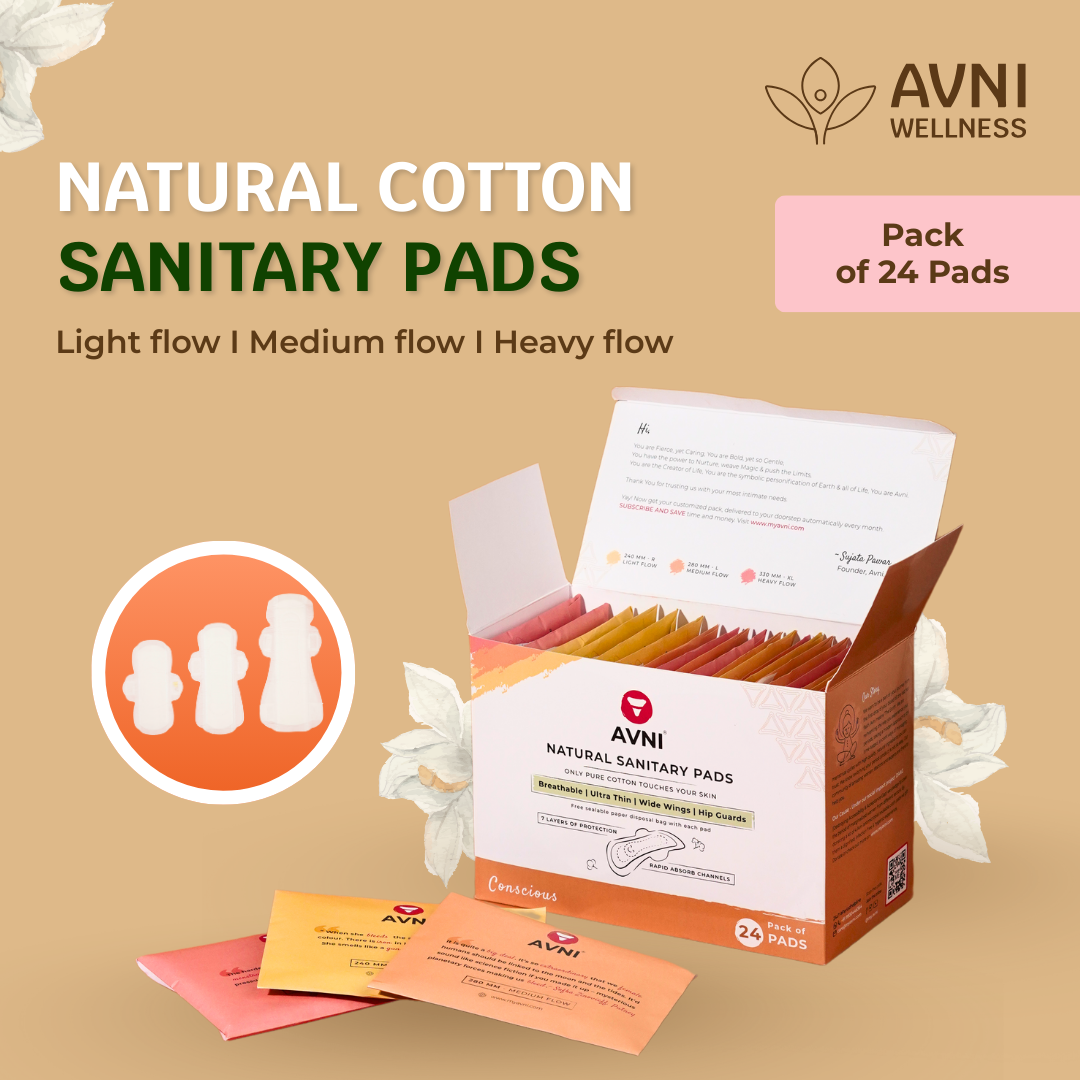 Avni Wellness Rashfree sanitary pads Pads Natural Cotton Sanitary pads