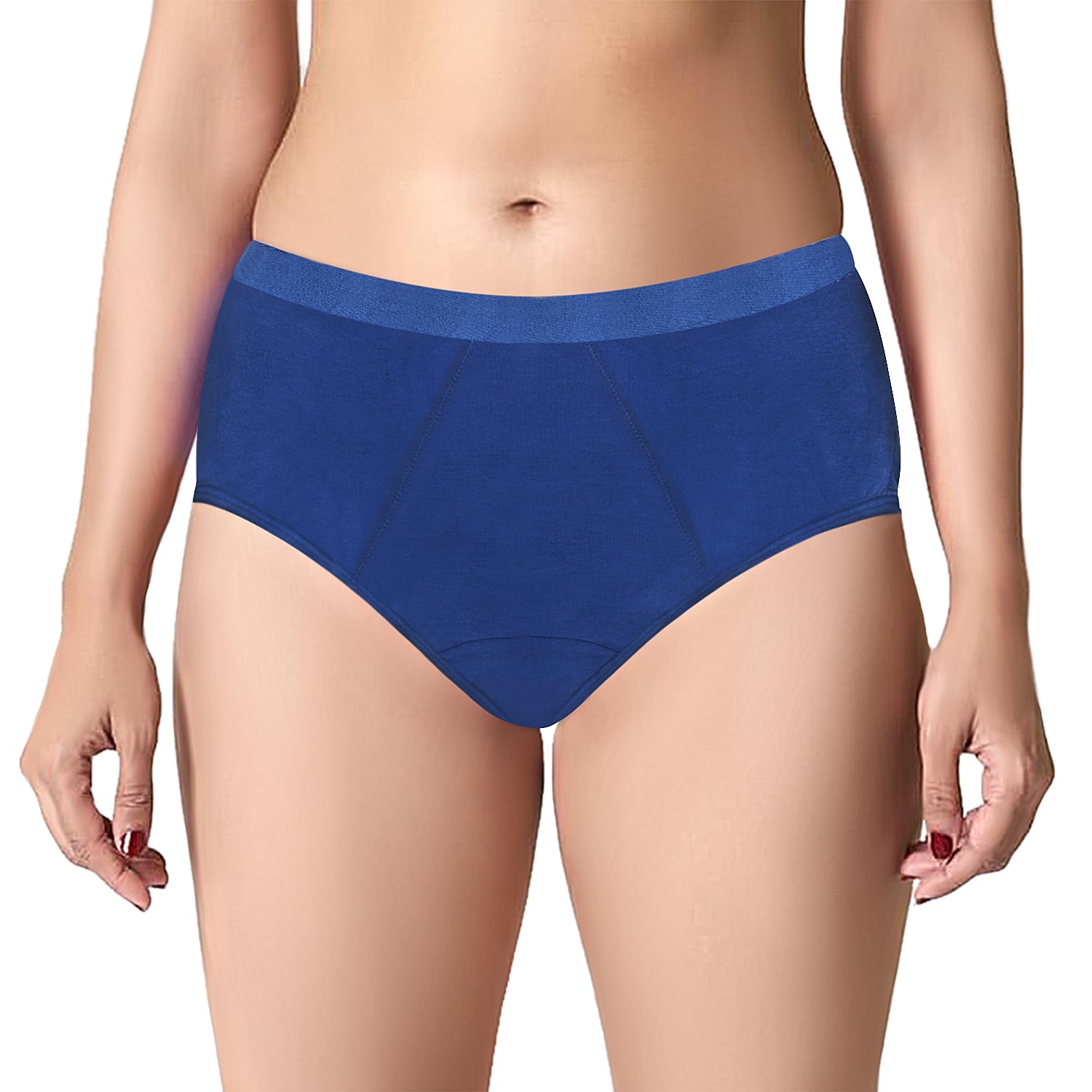 Avni Wellness Reusable Period Panty Blue worn by model