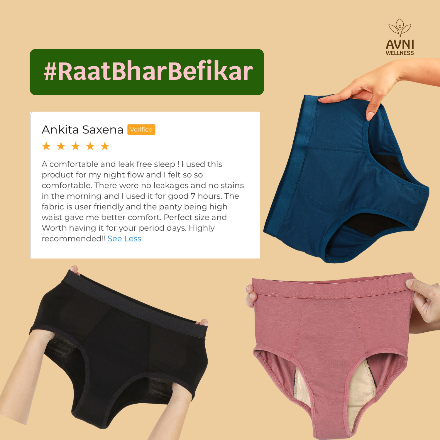 Avni Wellness Reusable Period Panty customer review