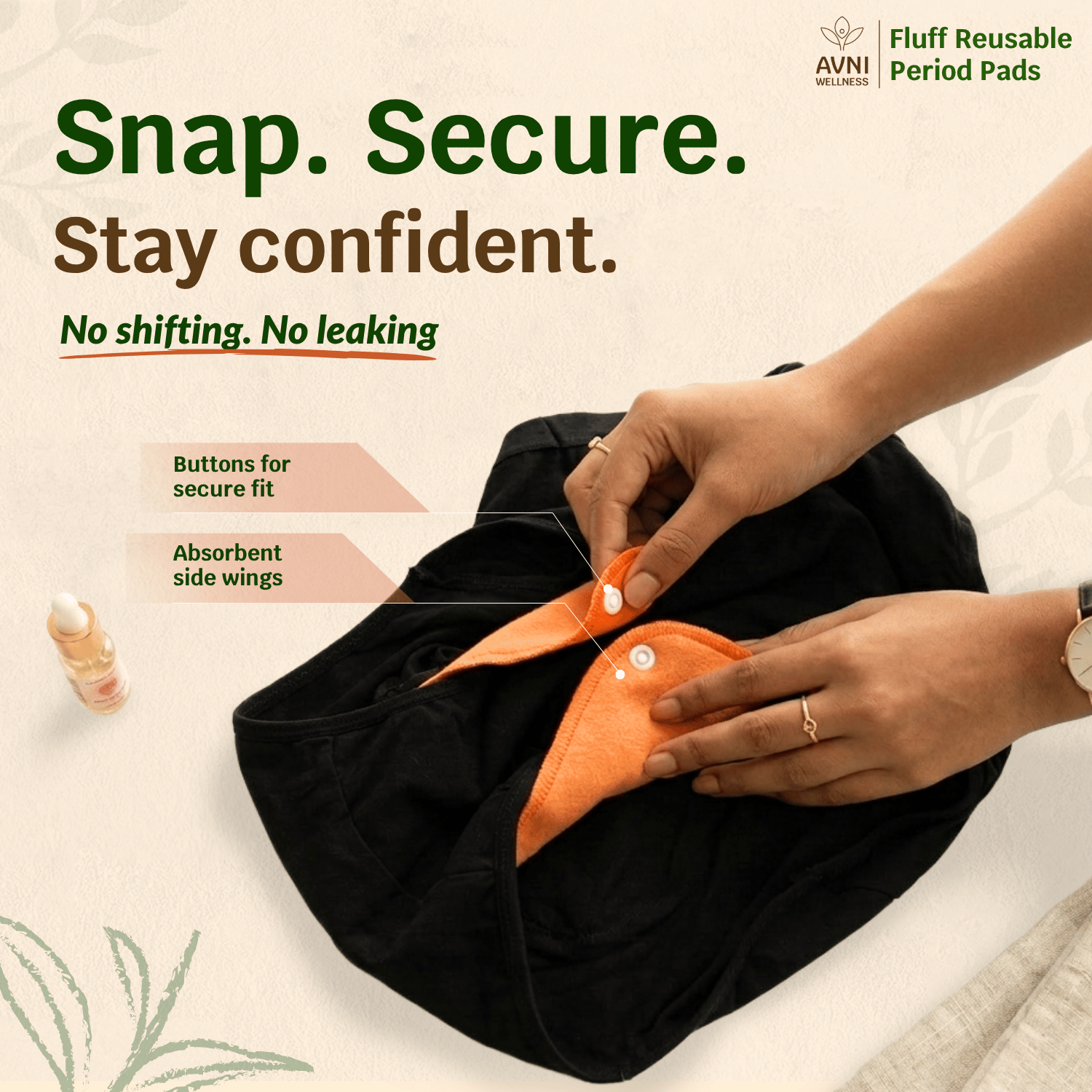 Fluff Reusuable Sanitary Pads Avni Wellness No Shifting No Leaking