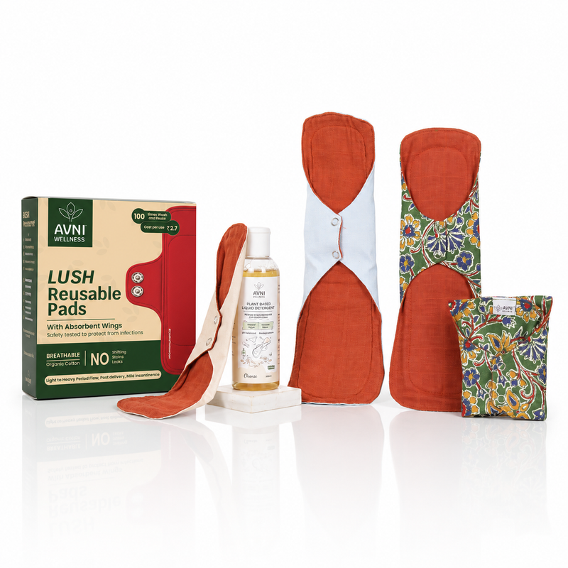 Lush Reusable Cloth Pads & Stain Remover Combo(200ml)
