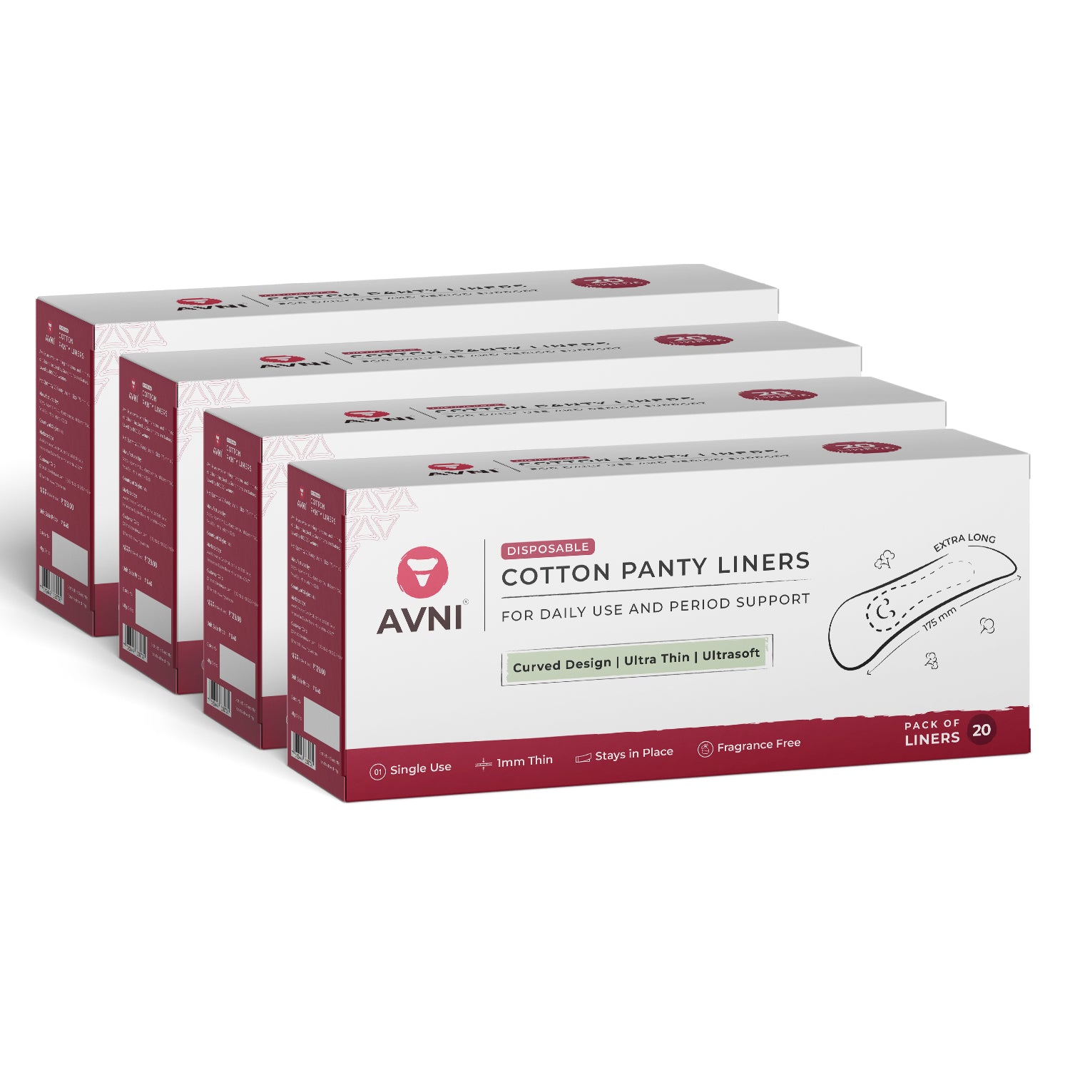 Panty Liners - Disposable Cotton (80 liners)
