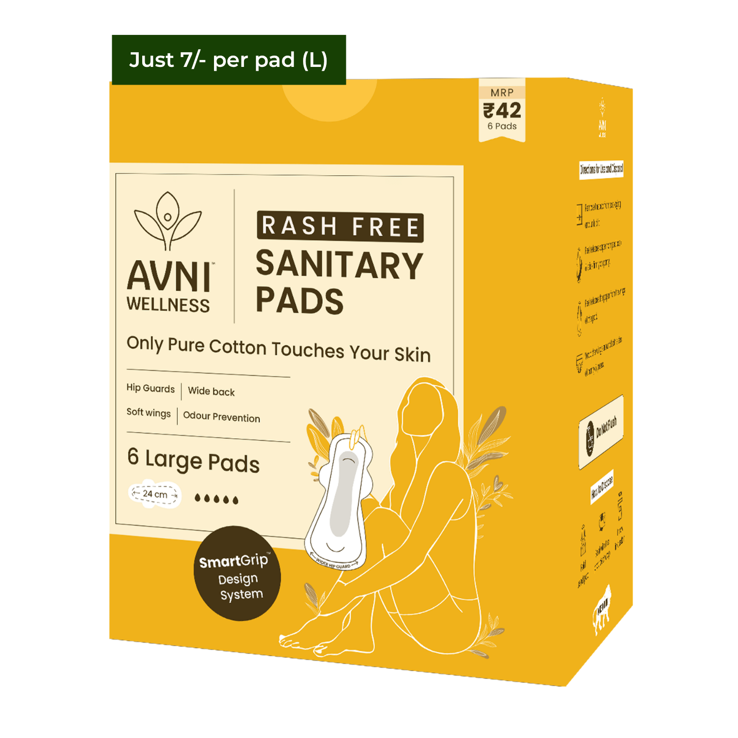 Rash Free 6 Large Pads