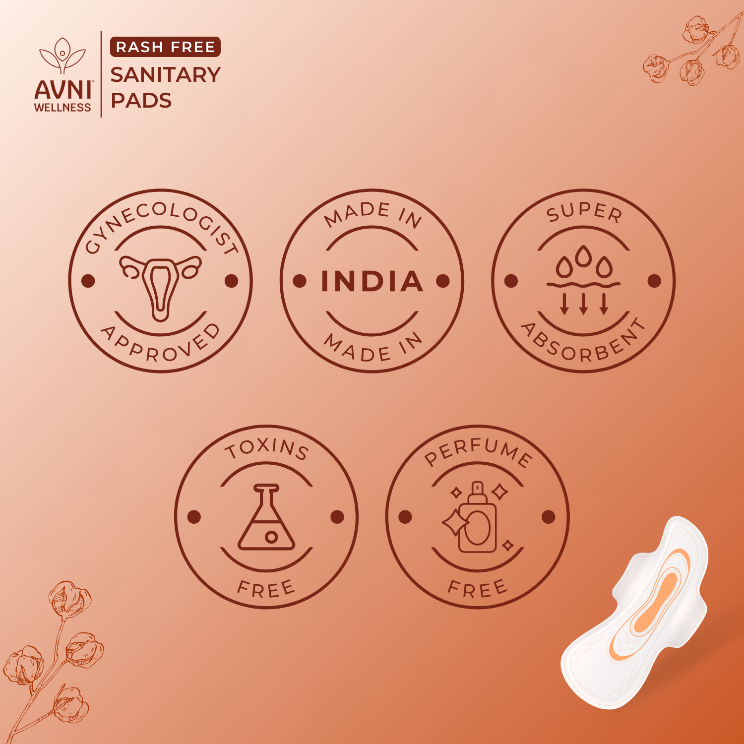 Rash Free Sanitary Pads 