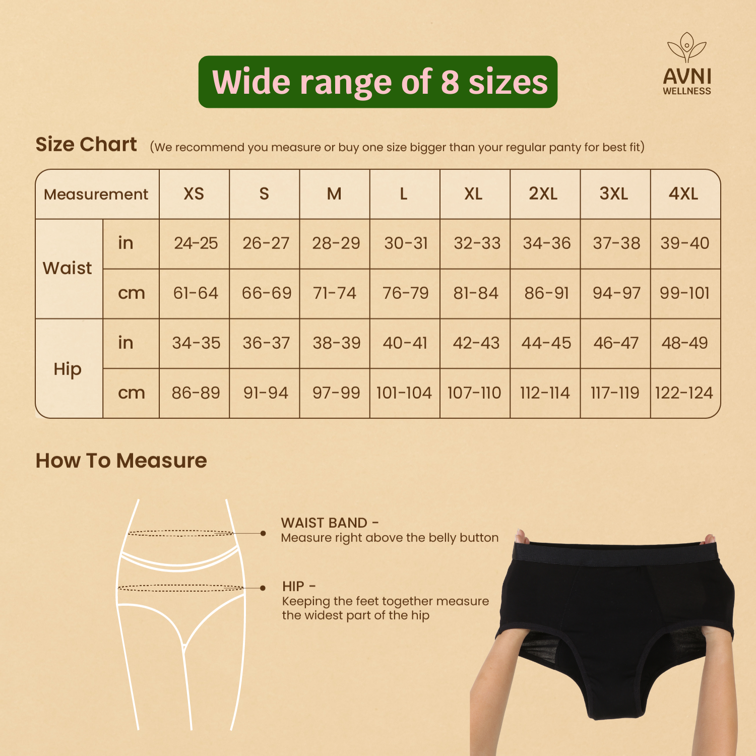 Reusable Period Panty with Stain Remover Wide range of sizes