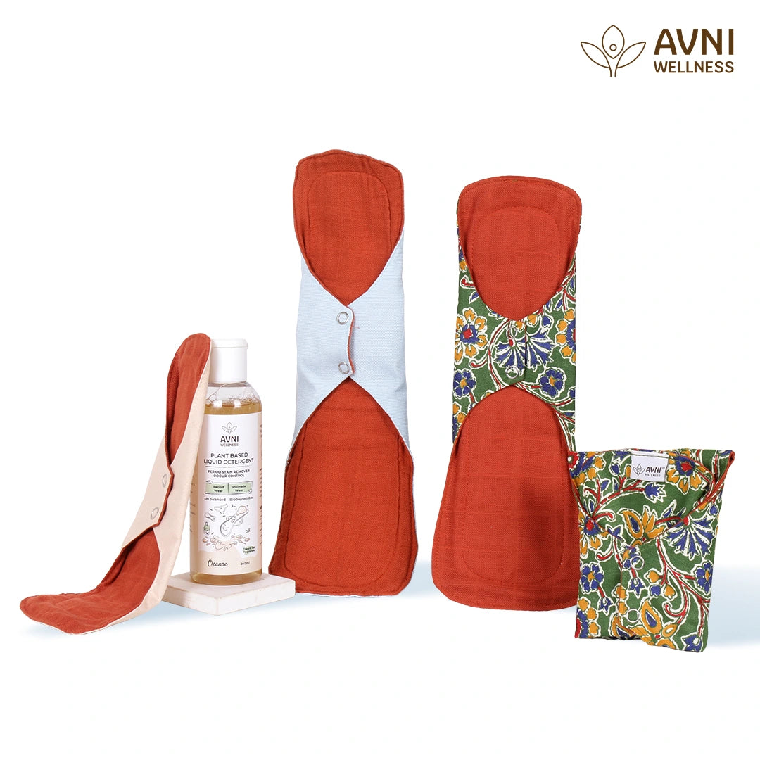 Reusable cloth pads with Stain Remover Avni Wellness