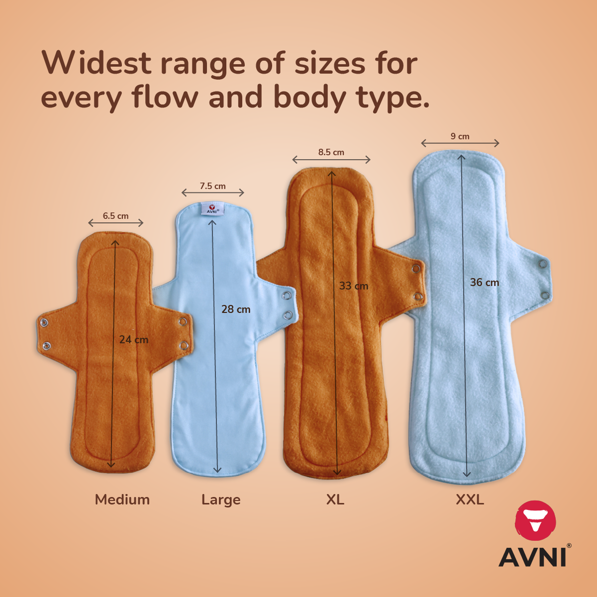 Fluff Reusable Cloth Sanitary Pads - Polyester Fabric [2 pads]