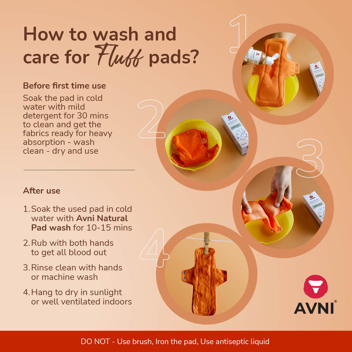 Fluff Reusable Cloth Sanitary Pads - Polyester Fabric [4]