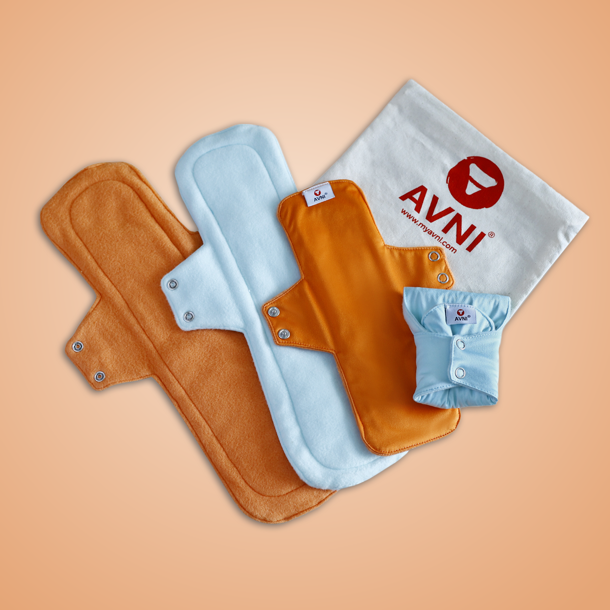 Fluff Reusable Cloth Sanitary Pads - Polyester Fabric [4]