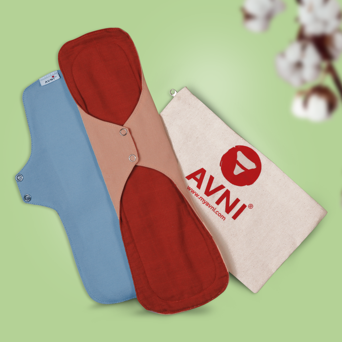 Avni Lush - Antimicrobial 100% Organic Cotton Reusable Cloth Pad
