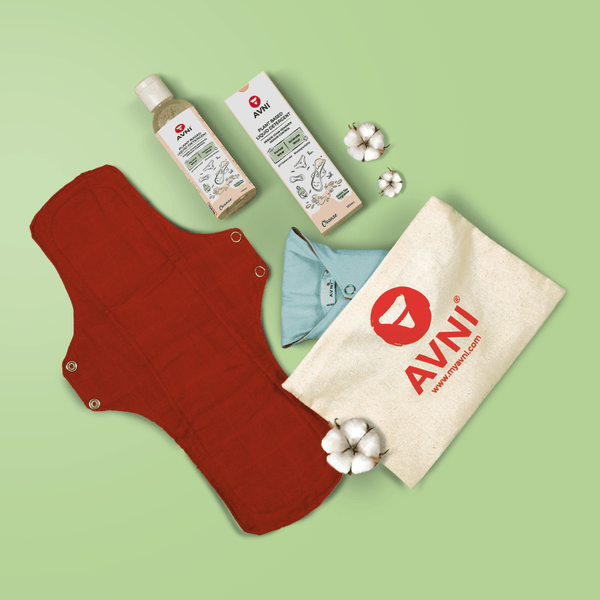 Best Organic Cotton Cloth Pads For Periods, Avni Lush + Detergent combo