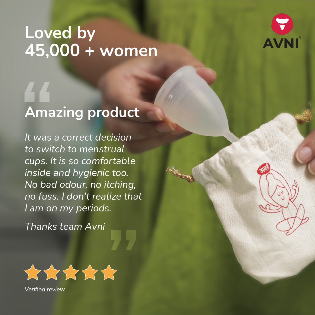 Avni Wellness Reusable Menstrual Cup - Sanitary Cup Loved by Women