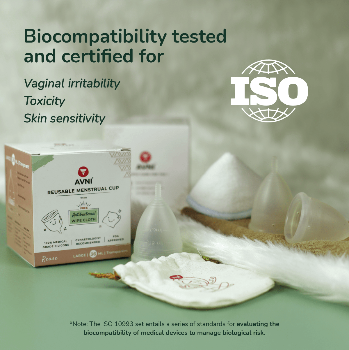 Menstrual Cup - Sanitary Cup - Period Cup Biocompatibility tested